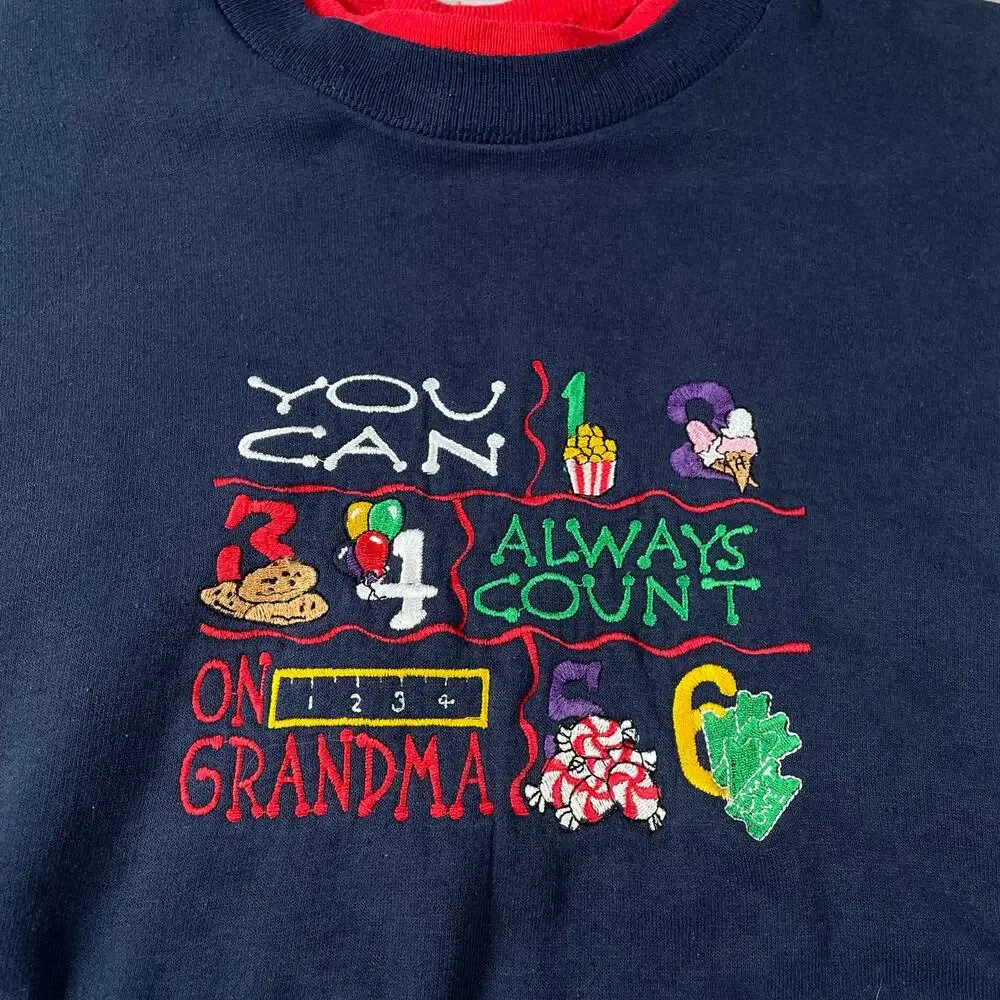 90’s Women’s You Can Count On Grandma Granny Core Sweater